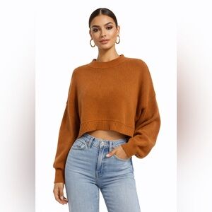 Free People Easy Street Crop Pullover